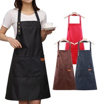 스트라이프 방수 앞치마 카페 식당 바리스타 꽃집 공방 앞치마, 레드