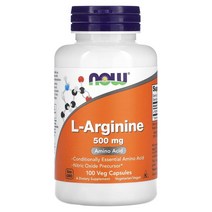 나우 푸드 L-아르기닌 500mg 베지 캡슐 100정, 100개