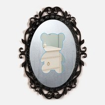 매직미러 방수 발수 코팅필름 차량용 사이드미러 욕실 일반유리 다용도필름 1P, 초승달2-1P