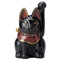 고색 미카와 고양이 수장 (대) 검정 [23.5cm 404g] [마네코 고양이] 요정 여관 일식기 음식점 세련된 식기 업무용