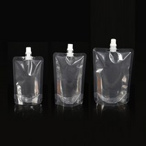 투명 스파우트 액상주스 음료 캡파우치 음료팩 주스팩, 3파우치 음료팩-300ml