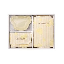 르 크루제(Le Creuset) 어린이 아기 데일리 선물 세트 스타일 손수건 플레이트 듄[일본 정규 판매품]