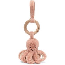 Jellycat Odell Octopus 젤리캣 오델 옥토퍼스 원목 링 아기 유모차 카시트