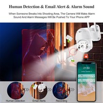 현관문CCTV 현관cctv무선 무선카메라 무선cctv Techage-1080P 3MP 무선 카메라 스피드 돔 PTZ IP 사람 탐, 05 3MP 12V1A 64GB_02 미국 플러그