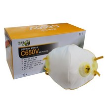 크린탑 C650V 방진마스크 1급 10개, 10개／1카톤