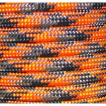 US Ropes 택티컬 나일론 마이크로 코드 1.18mm X 130피트 경량 브레이드 (직경 3/64인치) 스풀에 캠핑 보트 홈 낚시 정원 주얼리 40.8kg (90파운드) 테스트, Orange Blaze Camo