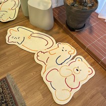 미니러그 애니멀라인발매트 곰돌이 고양이 강아지