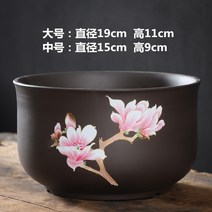 틀밭 대형화분도매 상추수경재배 키큰화분 난화분 콩분 플분 행인화분 삽목상자 슬릿분 보라색 모래 대형 연꽃 탱크 연꽃 특수 세라믹 수경 구리 돈 잔디 꽃 냄비 비 다공성 수련, 넓은 입 연꽃 탱크 - 목련 꽃, 큰