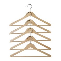 이케아 HOPA 호파 원목 옷걸이 호텔 옷걸이 (5개세트), 1, 단품