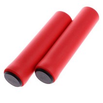 2pcs 부드러운 실리콘 자전거 핸들 바 그립 MTB 도로 스폰지 커버 Anti-slip 강력한 지원 사이클링 액세서, 2 레드, 협력사