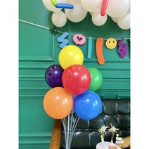 [오늘발송] 무지개 풍선 스텐드세트 생일파티 파티꾸미기 아기백일상, 무지개풍선 스텐드세트