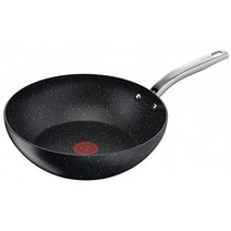 테팔 웍 팬 궁중팬 Tefal C6451942 Titanium Excel Wokpfanne Stein-Optik Schwarz B07M9CDCZ9, 단일옵션