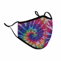 Top Trenz Kids Face Wrap Cloth Reusable Fashion Mask Medium (Ages 8+ to Adult) (Brown Zebra), Tie Dye