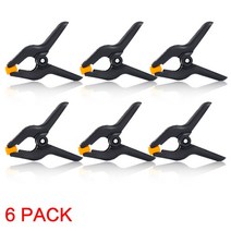 12Pcs 헤비 듀티 모슬린 클램프 부스 배경 스탠드 클립 고정 및 녹색 화면, [03] 6 PACK Clips, 03 6 PACK Clips