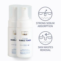 스킨바이블 버블 토너 100ml 아하 바하 파하 필링 닦토 피지 각질 모공 블랙헤드 화이트헤드 제거 에스테틱 홈케어 제품, 2개