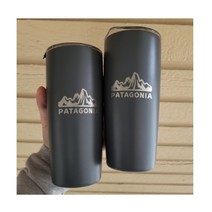 [이라운드몰]파타고니아 x 미르 피츠 로이 마운틴로고 더블월 차콜 텀블러 591ml, 블랙, 옵션선택