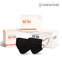 퓨어네이처 KF94덴탈마스크 블랙 대형 벌크포장, 1박스 x 50매입