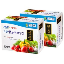 에이스 명품 항균 위생장갑 500매, 2개
