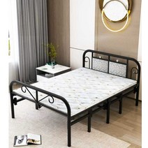 매트받침 판 접이식 이동형 원룸 공간활용 침대 받침, 침대끝O/블랙/폭U1m