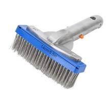 Natudeco 14cm5.5인치 수영장 스테인리스 스틸 브러시 스크럽 스파 연못 바닥 벽 청소 장비 도구 계단에서 쉽게 쓸 수 있음 548755
