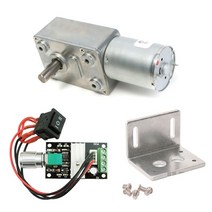전기 모터 속도조절기 전동 소형 유압 부품 Zgy370 dc 6v 12v 24v 감속 + 브래킷 + 속도 컨트롤러 메탈 기어 웜 터보 기어드, 12v 375rpm, 패키지 d