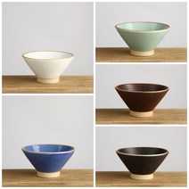 국내산 도자기 담소 빙수볼 한옥 카페 팥빙수 그릇 다용도볼 5color, 블루