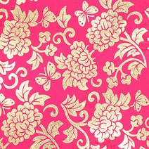 [동대문패션포인트] 수국양단 한복 원단 금박, 진분홍(43)