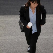 여성 정장 캐주얼 자켓 베이직 재킷 오버핏 루즈핏 투버튼 데일리