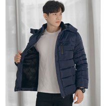 남성용 기모안감 후드 패딩점퍼 모자찰부착 겨울 패딩잠바 근무복