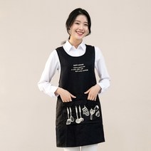 이솔홈 앞치마 원피스형 주방 공방 카페 바리스타 어린이집앞치마 모음, 요리 앞치마 02_블랙, 1개
