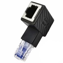 90 ° 팔꿈치 이더넷 LAN RJ45 어댑터 수컷 대 여성 오른쪽 / 왼쪽 / up / 다운 / 앵글 네트워크 CAT5 / CAT5E / CAT6 Extender, 구부리십시오