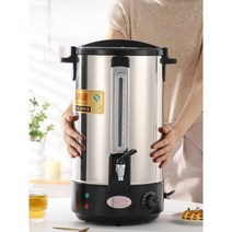 대용량 전기육수통 스테인레스 온수 국물 편의점 라면, 블랙 15L