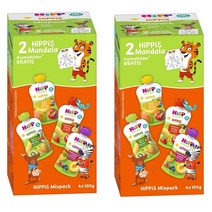 HiPP 힙 히피스 바이오 믹스팩 아기 이유식 Bio Hippis Bio Mix-Pack 100g 4개입 2팩, 1세트