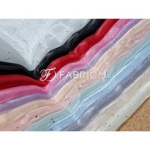 패브릭제이 대폭 샤 별빛 펄 한복 노방 오간자 원단 12종 FJ-292, 하늘소라