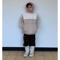 베스트 아노락 유아동 남아 여아 주니어 초등 어린이 조끼 안감퍼 겨울 남매룩 고유 코디