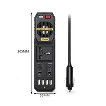 인버트 자동차인버터 캠핑 차박 200w 자동차 인버터 dc 12v ac 220v 어댑터, 검은색