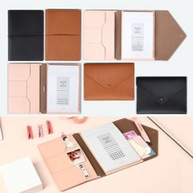 슈프림 노트패드 B6 메모패드 바인더 가죽 커버 리갈 #36529870ea, 02 2단형 블랙