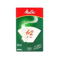 아트박스/메가커피 메리타 아로마 여과지(필터) 화이트 1X2 (3~4용) 100장, 본품