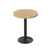 붙박이의자 인테리어 벽의자 제작 업소용 쇼파 벽 음식점 카페 식당, 공식 규격, 합판 원형 테이블 - 둥근 다리, 1개