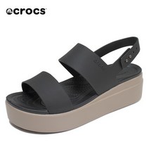 크록스 여성 브루클린 로우 웨지 힐 슬리퍼 샌들 206453-07H