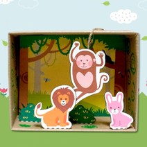 |+HAPPY+|정글세상 만들기 어린이 만들기재료 5개묶음 만들기재료 정글만들기 만들기세트 종이공작 입체조형 원숭이 사자 어린이집만들기 유치원만들기 만들기수업|+COMFY+|, [>본상품선택<]