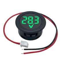 전압계 DC 4-100V 자동차 전압 전류 측정기 LED 디지털 디스플레이 볼트 검출기 테스터 원형 2 선 멀티 미, [03] Green, 03 Green