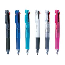 제브라 클립온 4색펜 B4A3 0.7mm 스마트 노크, 클리어