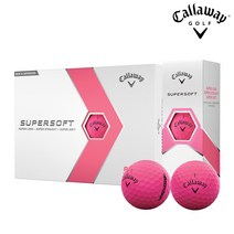 캘러웨이 슈퍼소프트 19 무광 골프볼 2피스 12p, 핑크, 1개