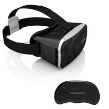 가상 현실 3D VR 헤드셋 스마트 안경 헬멧 모바일 휴대 전화 스마트폰 6 인치 렌즈 쌍안경 컨트롤러, [04] 은