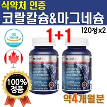캐나다 직수입 코랄 칼슘 산호 비타민d 마그네슘 120정 비타디 영양제 칼슘정 리얼 칼슘 아연 앤 마그네슘 맥스 고함량 뼈건강 골다공증 도움 비소성 2개 240정 약 4개월 부모님