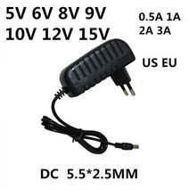 범용 전원 어댑터 공급 충전기 AC 110240V DC 5V 6V 8V 9V 10V 12V 15V 0.5A 1A 2A 3A LED 조명 스트립용 Eu 미국, China, 6V + 0.5a