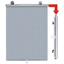 차량어닝타프 차량어닝 차량어닝탠트 차량어닝레일 정전 커튼 차양 롤러 블라인드 창 커튼, 40x125cm, 은