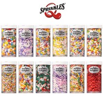 퀄리티 스프링클 12종 모음 /100%천연원료 non-gmo 데코&토핑, 레인보우 스프링클 63g