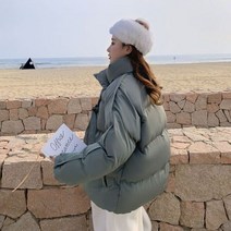 숏 패딩 점퍼 겨울 다운 자켓 여성 코트 루즈핏 빅사이즈